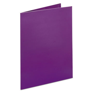 Oxford™ Two-pocket Laminated Folder, 100-sheet Capacity, 11 X 8.5, Metallic Purple, 25-box freeshipping - TVN Wholesale